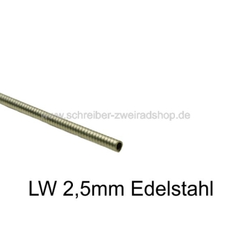 Bowdenzughülle LW2,5mm Edelstahl nackt